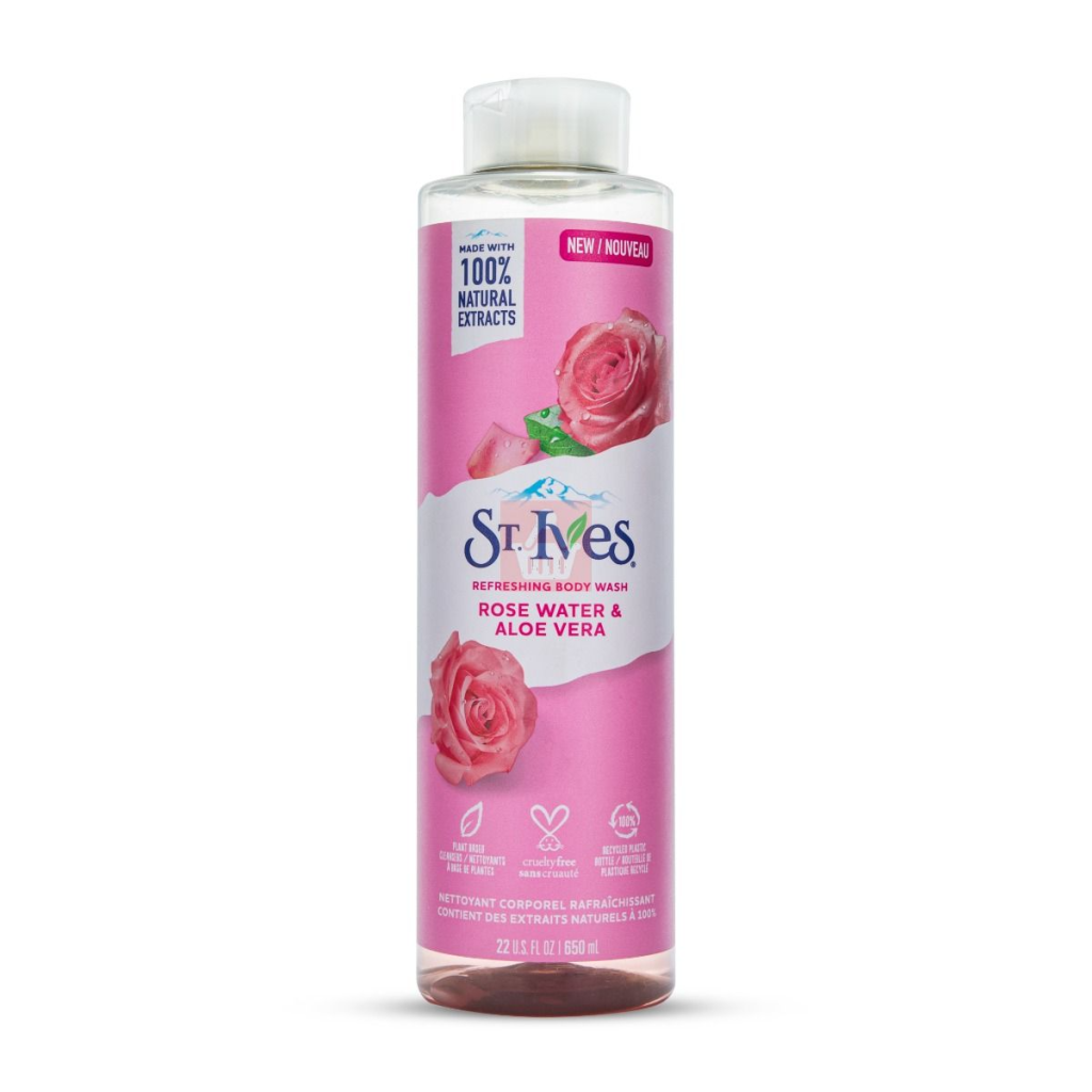 St. Ives Rose Water Aloe Vera Refreshing Body Wash American Beauty LTD